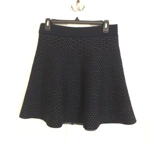 Ann Taylor polka dot navy skirt